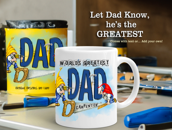 World's Greatest Carpenter Flex Design for Tumblers, Mugs, T-Shirts & More