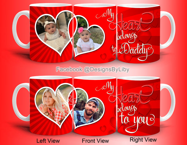 My HEART Belongs Mug Template + Bonus: WordArt