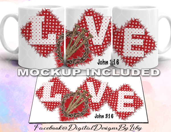 LOVE 3:16 (2 Designs for Mugs, Pillows, T-Shirts & More)