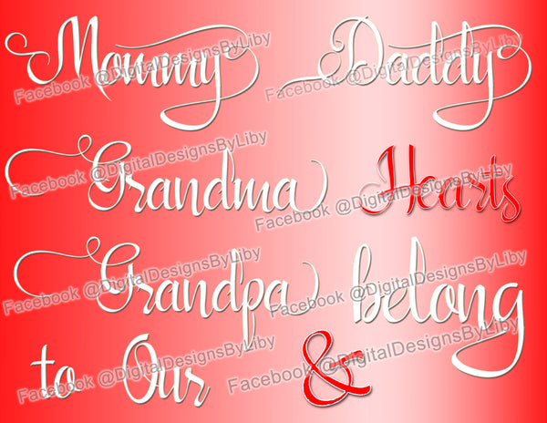 My HEART Belongs Mug Template + Bonus: WordArt