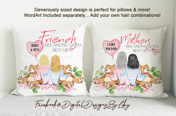 BEARS & BALLOONS MEGA BUNDLE (12 Hair combo, Mug, Pillow & More)