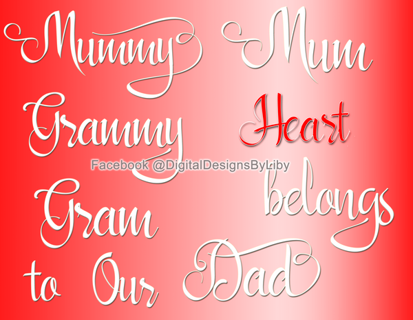 My HEART Belongs Mug Template + Bonus: WordArt