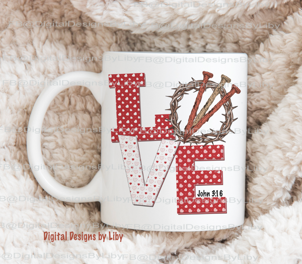 LOVE 3:16 (2 Designs for Mugs, Pillows, T-Shirts & More)