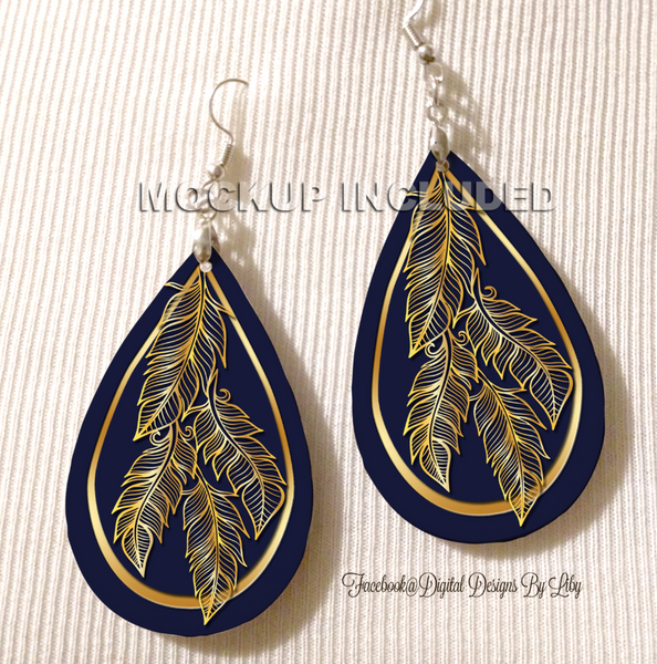 BOHO CHIC NAVY GOLD **Choose Earrings or Cuffs or Save $$ on the Set**