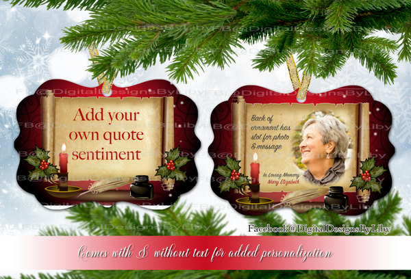 CHRISTMAS CANDLE ORNAMENT (For rectangular ornaments)