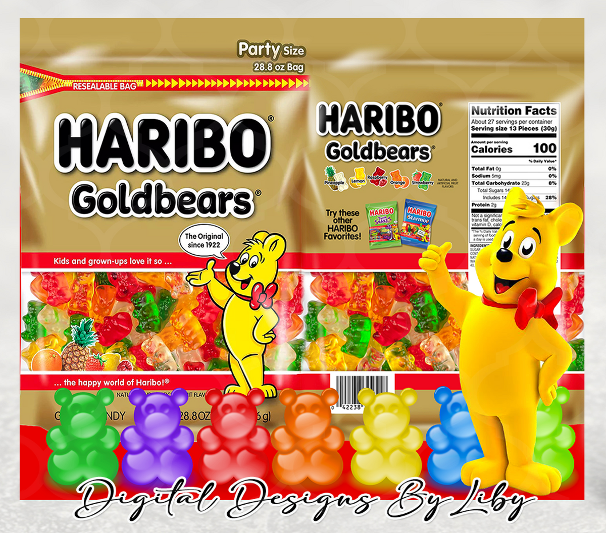 Haribo Goldbears Original Gummy Bears Bag, 28.8 oz