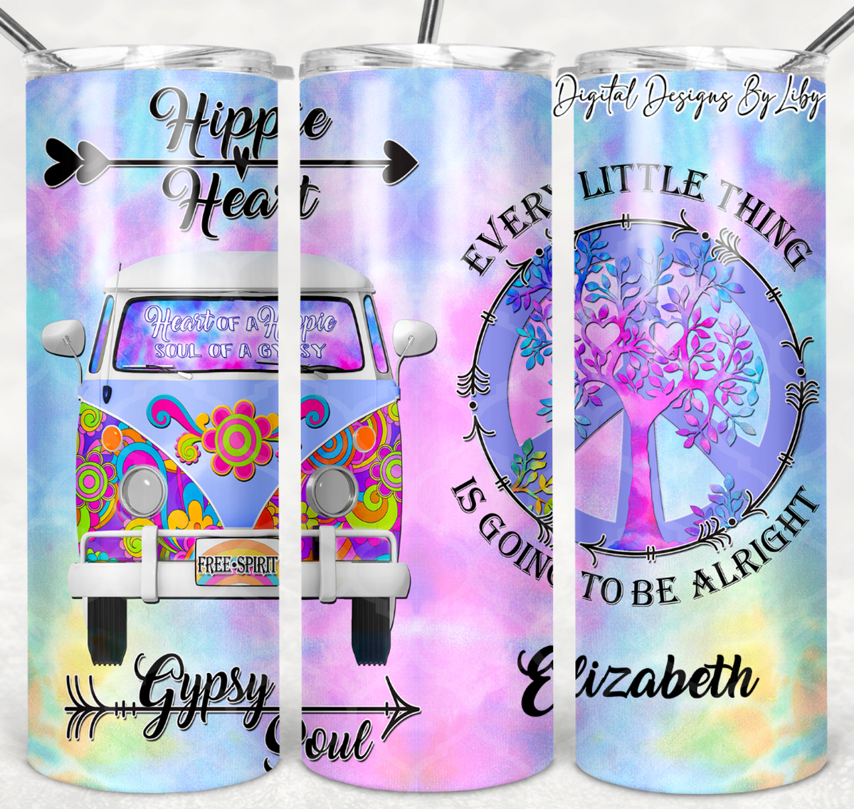 HIPPIE HEART & GYPSY SOUL 20oz Skinny Tumbler – Digital