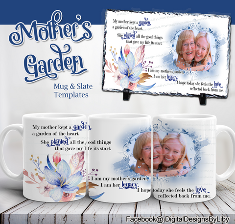 Mother's Garden Memorial Mug & Slate Templates