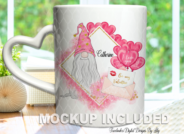 BE MY VALENTINES GNOME (Mug, Pillow Designs & More)