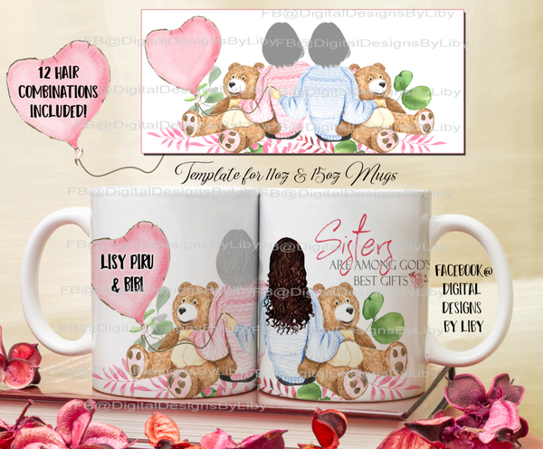 BEARS & BALLOONS MEGA BUNDLE (12 Hair combo, Mug, Pillow & More)