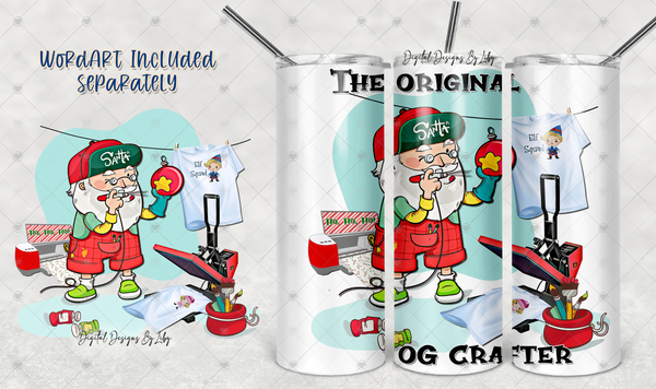 SANTA The Original OG CRAFTER PNG Flex-Design for Tumblers, Mugs, Ornaments, Dollar Tree Easel Stands & More