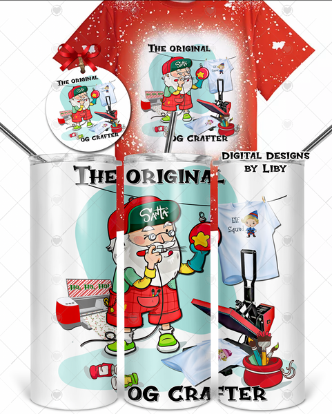 SANTA The Original OG CRAFTER PNG Flex-Design for Tumblers, Mugs, Ornaments, Dollar Tree Easel Stands & More