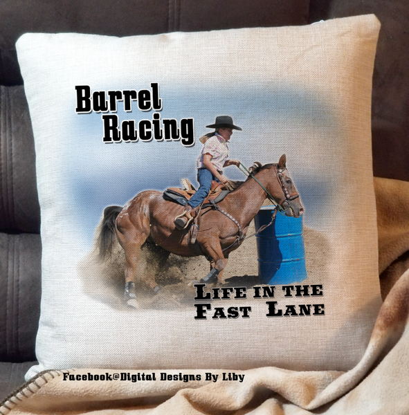 BARREL RACING (Mug & Large Design for T-Shirts, Pillows & More)