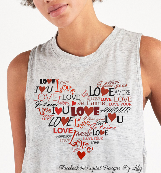 WORDS OF LOVE II (2 Designs for Mugs, T-Shirts, Pillows & More)