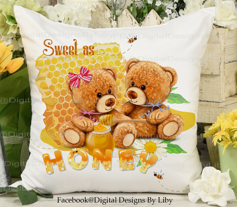 SWEET AS HONEY! (Design for Pillows, towels, mugs & more)