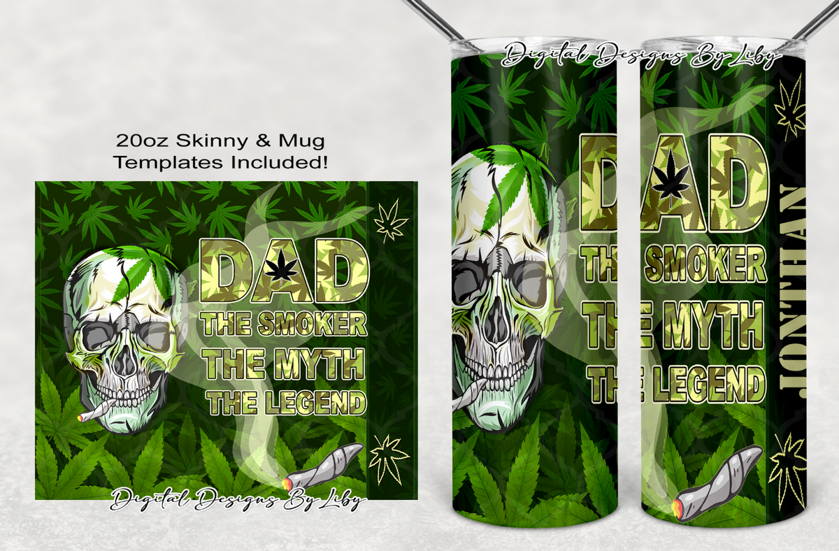 Marijuana Weed Hippie 22oz Slim Tumbler PNG