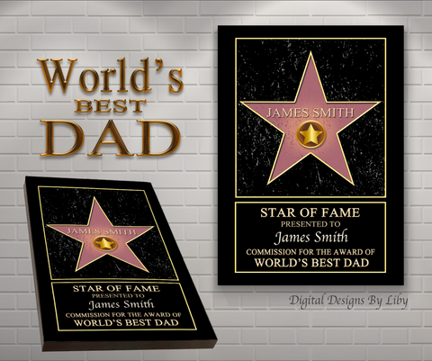 STAR OF FAME DAD POSTER
