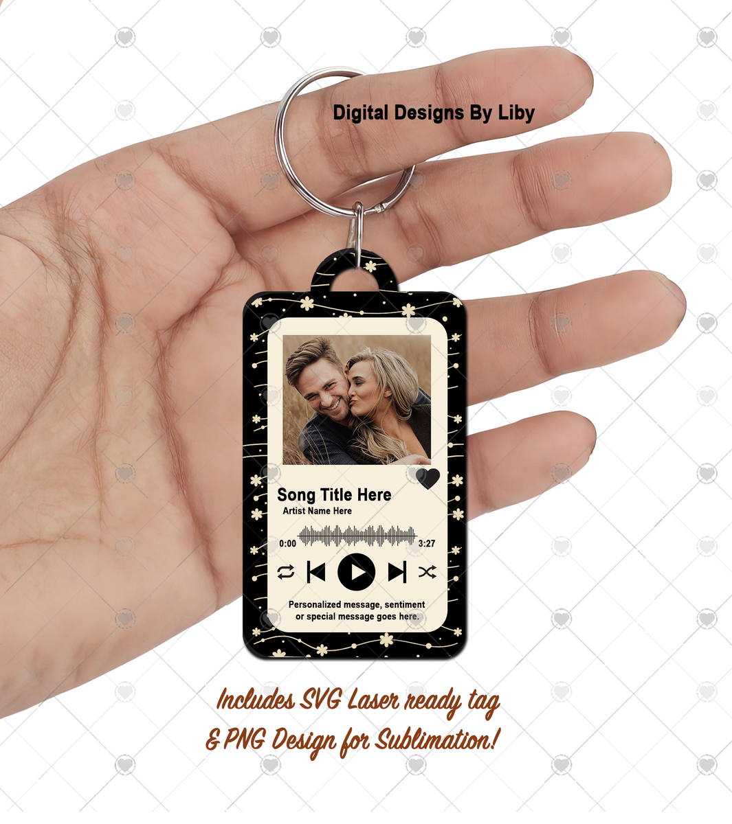 OUR FAVORITE SONG Key Ring Tag (LASER Ready Tag & Sublimation Design B ...