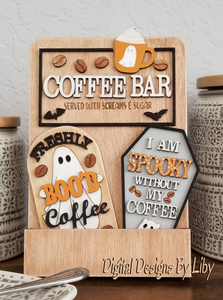 HALLOWEEN COFFEE BAR Stand Laser Cut Design Bundle