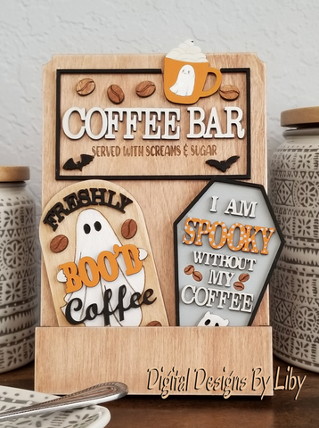 HALLOWEEN COFFEE BAR Stand Laser Cut Design Bundle