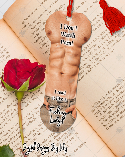 DON'T WATCH PORN PHALLIC PENIS BOOKMARK (LASER Cut Ready Bookmark & Sublimation Design BUNDLE)