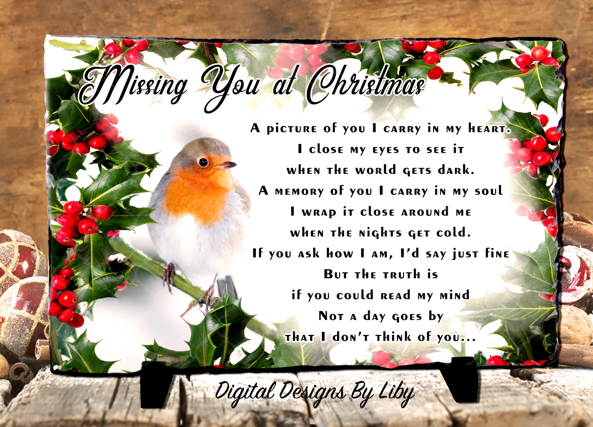 Missing You At Christmas Robin Slate