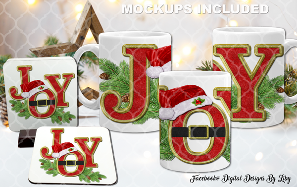 JOY  (2 Mug Designs & 4 Coasters)