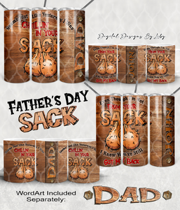 FATHERS DAY SACK 20oz SKINNY & MUG DESIGNS (2 SAYINGS)