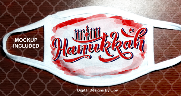 HAPPY HANUKKAH-RED (Center & Full Designs)
