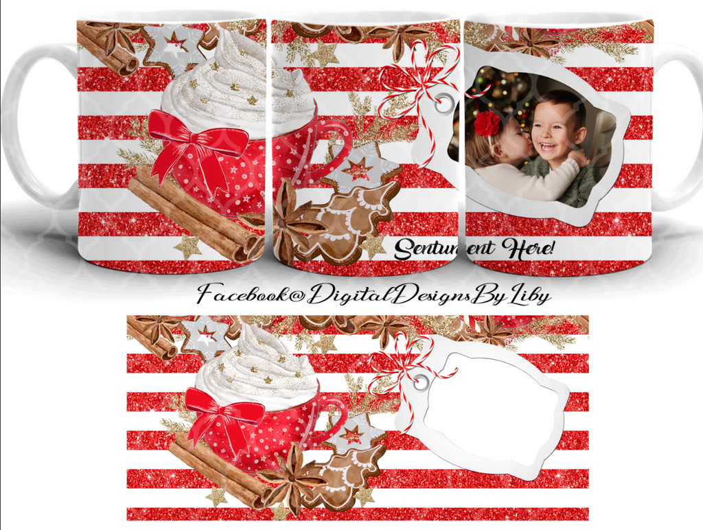 CHRISTMAS LATTE PHOTO MEMORIES 20oz SKINNY n MUG