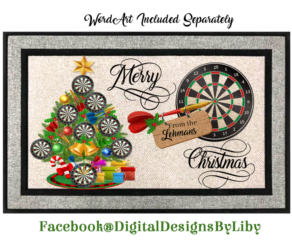 femte blad sadel DARTS CHRISTMAS TREE BUNDLE (T-Shirt, Towel, Pillows, Mat & More) – Digital  Designs by Liby