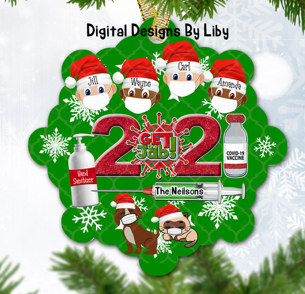 2021 XMAS NAUGHTY & NICE Round, London & Square Ornament Designs + Mix/Match Clipart