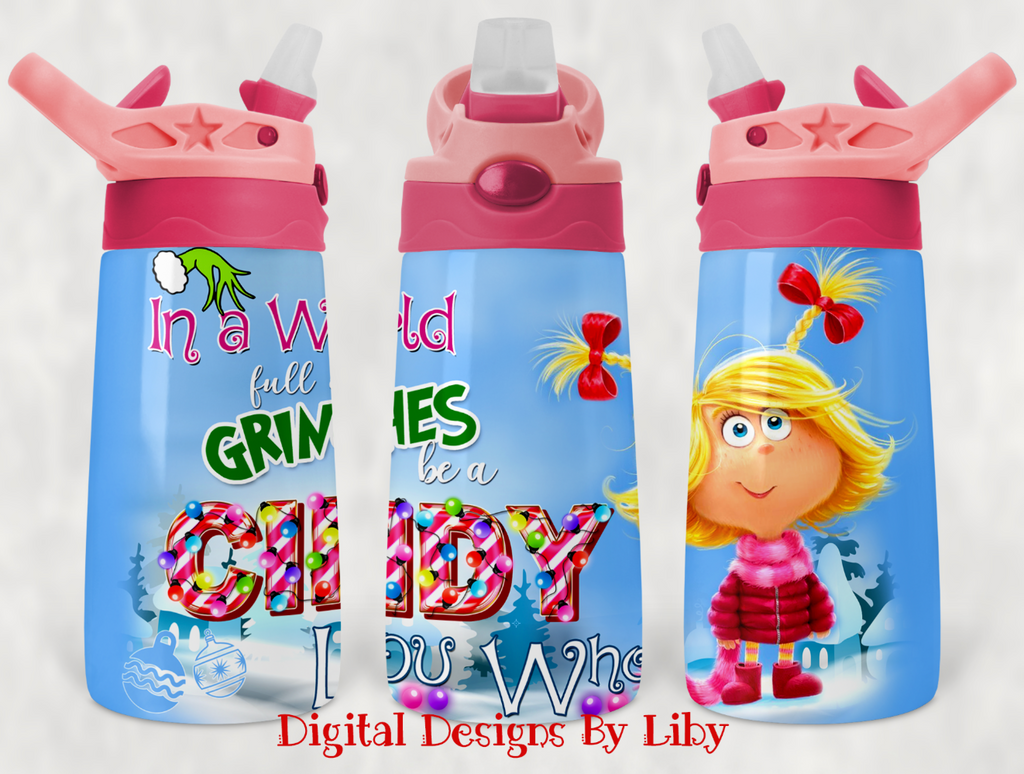 CINDY LOU WHO Sippy Cup & Kid's Flip Top Tumbler