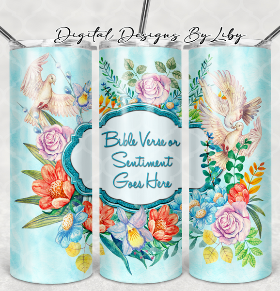 PEACEFUL FLORALS 20oz SKINNY n MUG