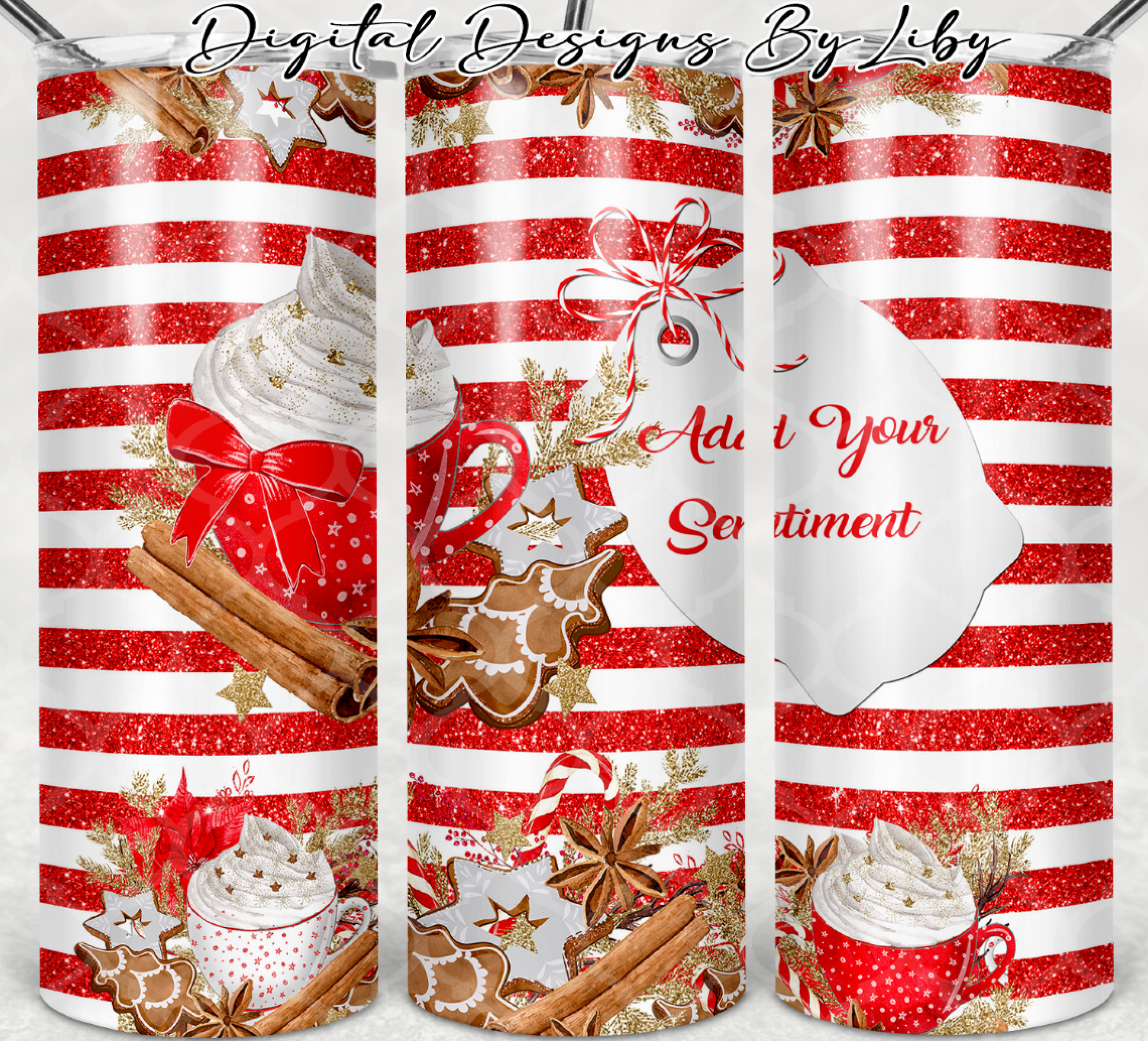 CHRISTMAS LATTE CHEER 20oz SKINNY n MUG