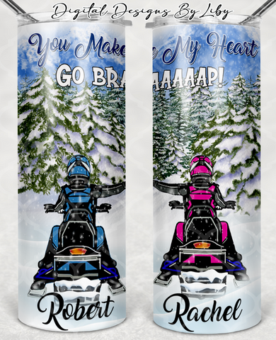 SNOWMOBILE LOVE 20oz SKINNY & MUG DESIGNS