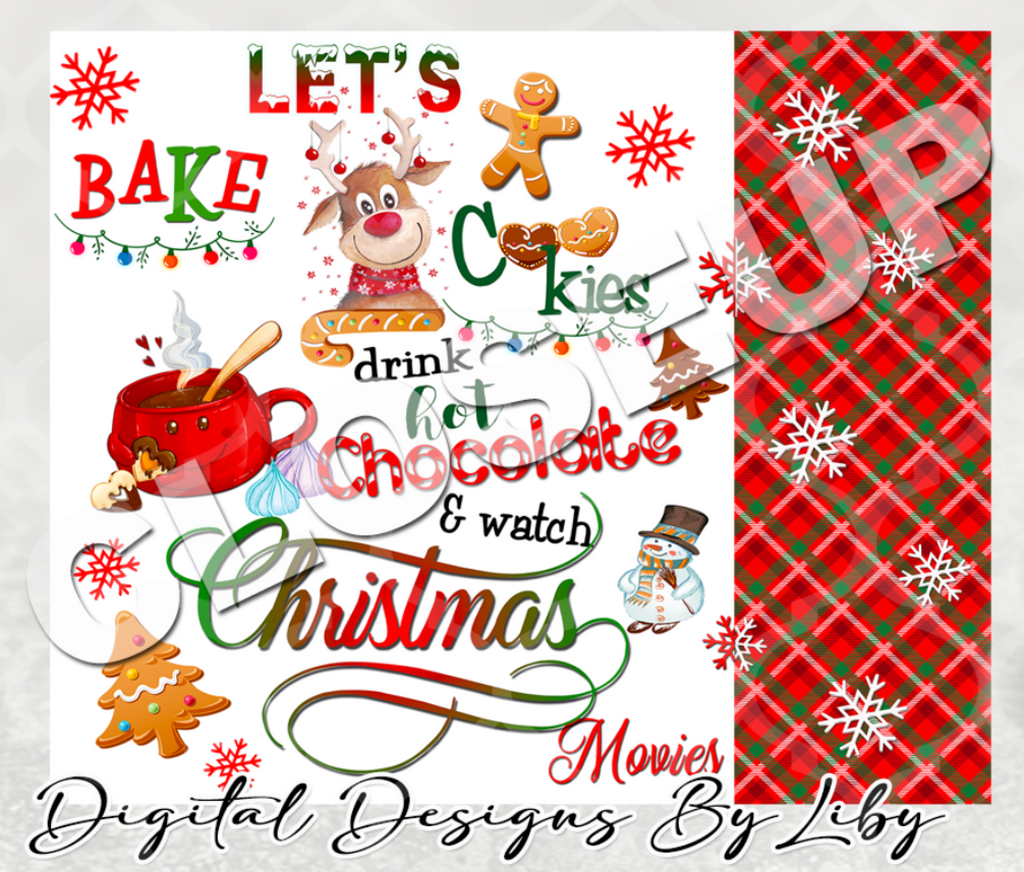 CHRISTMAS MOVIE SKINNY TUMBLER (Hot Chocolate & Pumpkin Latte)