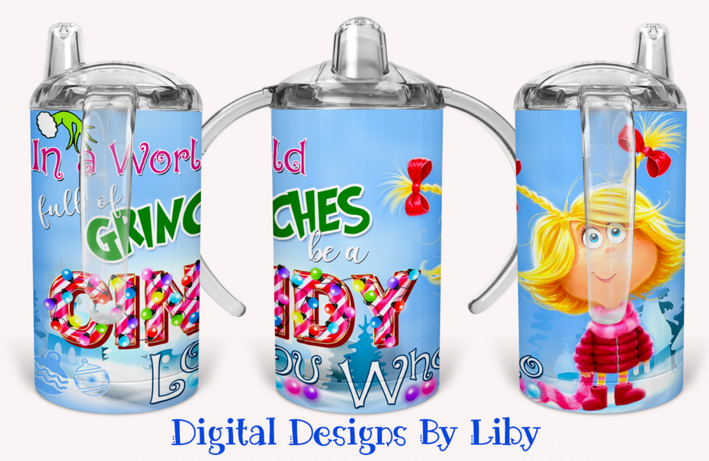 CINDY LOU WHO Sippy Cup & Kid's Flip Top Tumbler