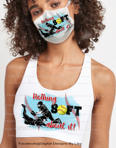 SOFTBALL NOT SOFT! (Mask & T-Shirt Designs + Mockups)