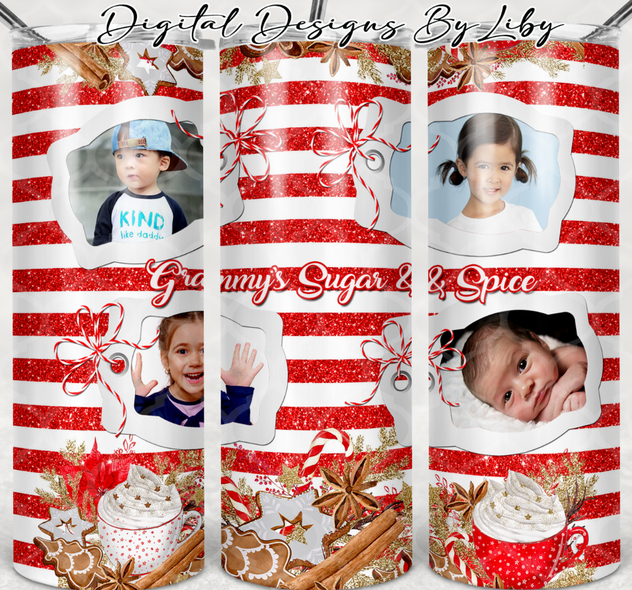 CHRISTMAS LATTE PHOTO MEMORIES 20oz SKINNY n MUG