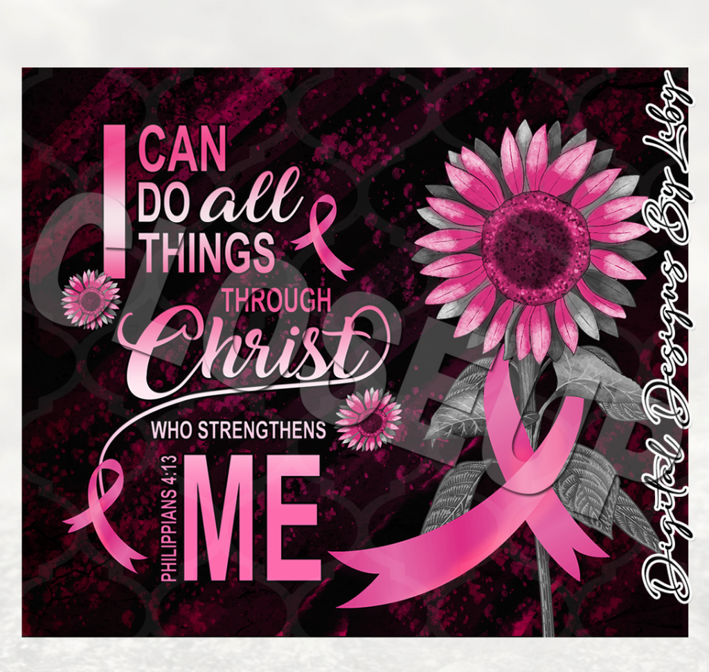 ALL THINGS THROUGH CHRIST 20oz Skinny Tumbler