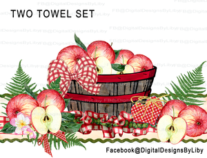 Grandma's Recipe Kitchen Towel Set of 2 Designs (Apples)