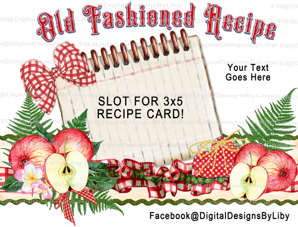 Grandma's Recipe Kitchen Towel Set of 2 Designs (Apples)