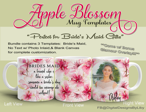 Apple Blossom Mug Template+Glamour Overlay