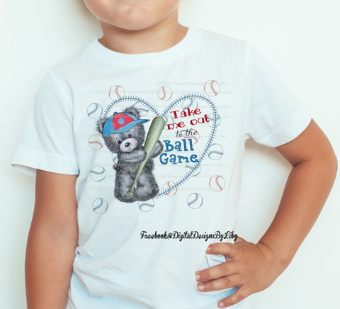 TAKE ME OUT TO THE BALL GAME!  (Pillow case & T-Shirt designs + Bonus Mockups)