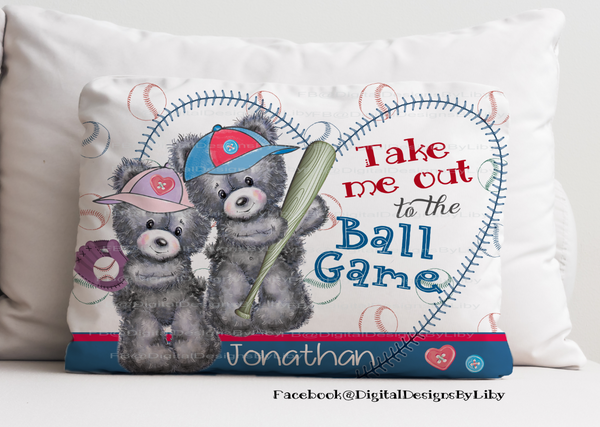 TAKE ME OUT TO THE BALL GAME!  (Pillow case & T-Shirt designs + Bonus Mockups)
