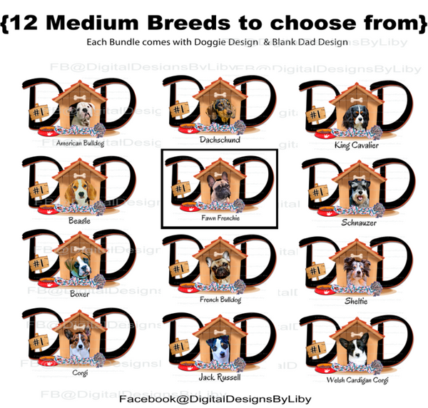 DOG DAD MEDIUM BREEDS {12 Breeds to choose from}