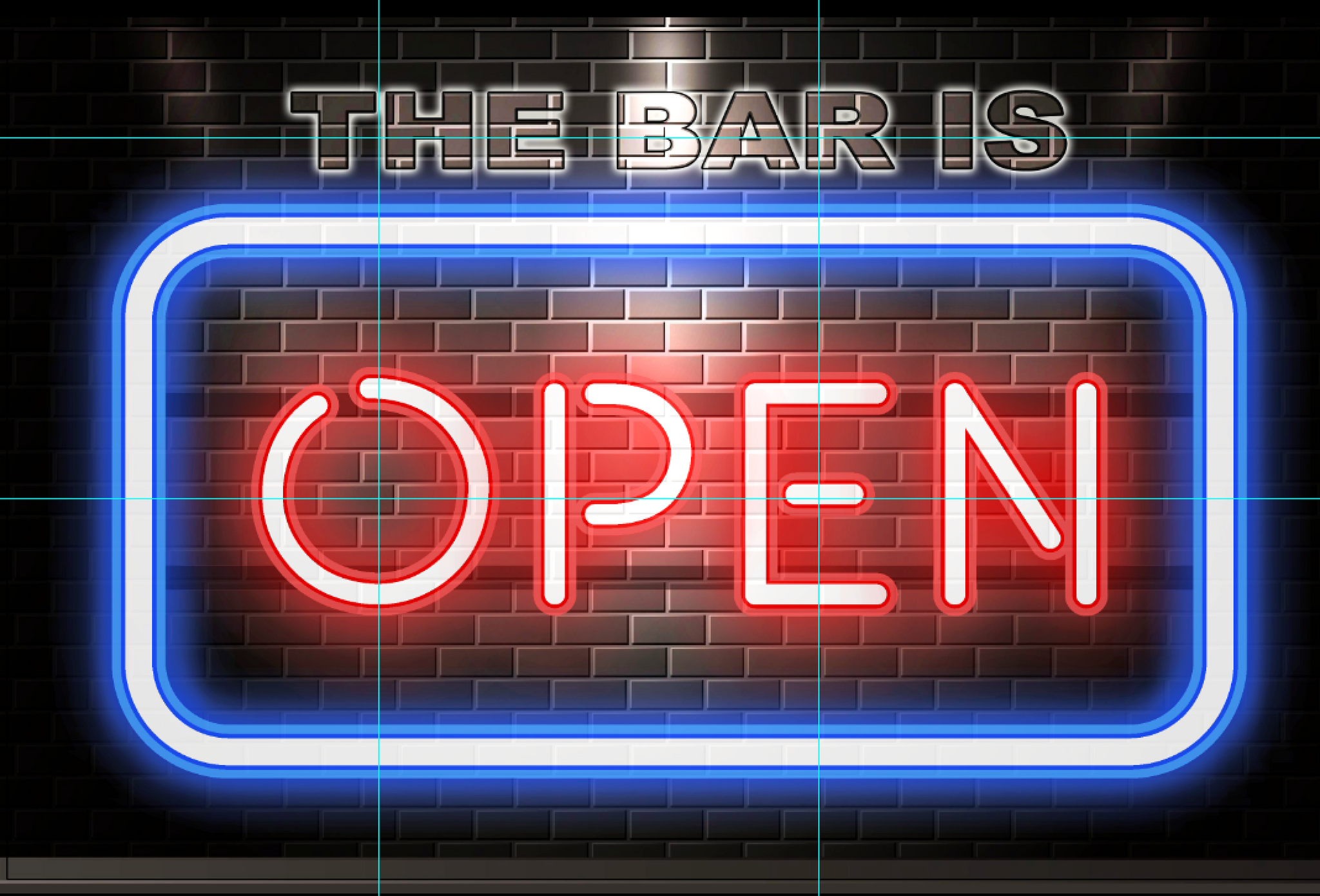 BAR IS NOW OPEN SIGN for Jonathan Sweeney