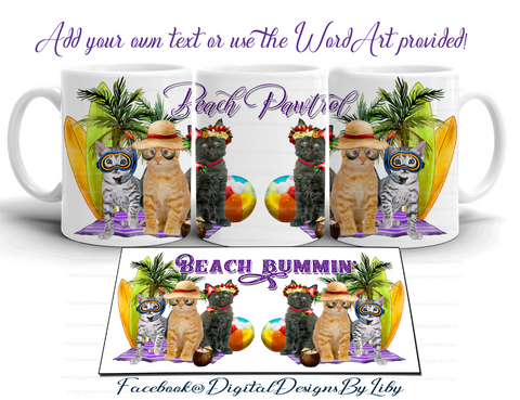 BEACH PAWTROL ( T-Shirt, Mug & Coaster Designs)