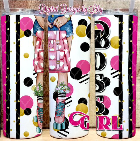 BOSS GIRL SKATER (2 Designs~ Light & Dark Skin)